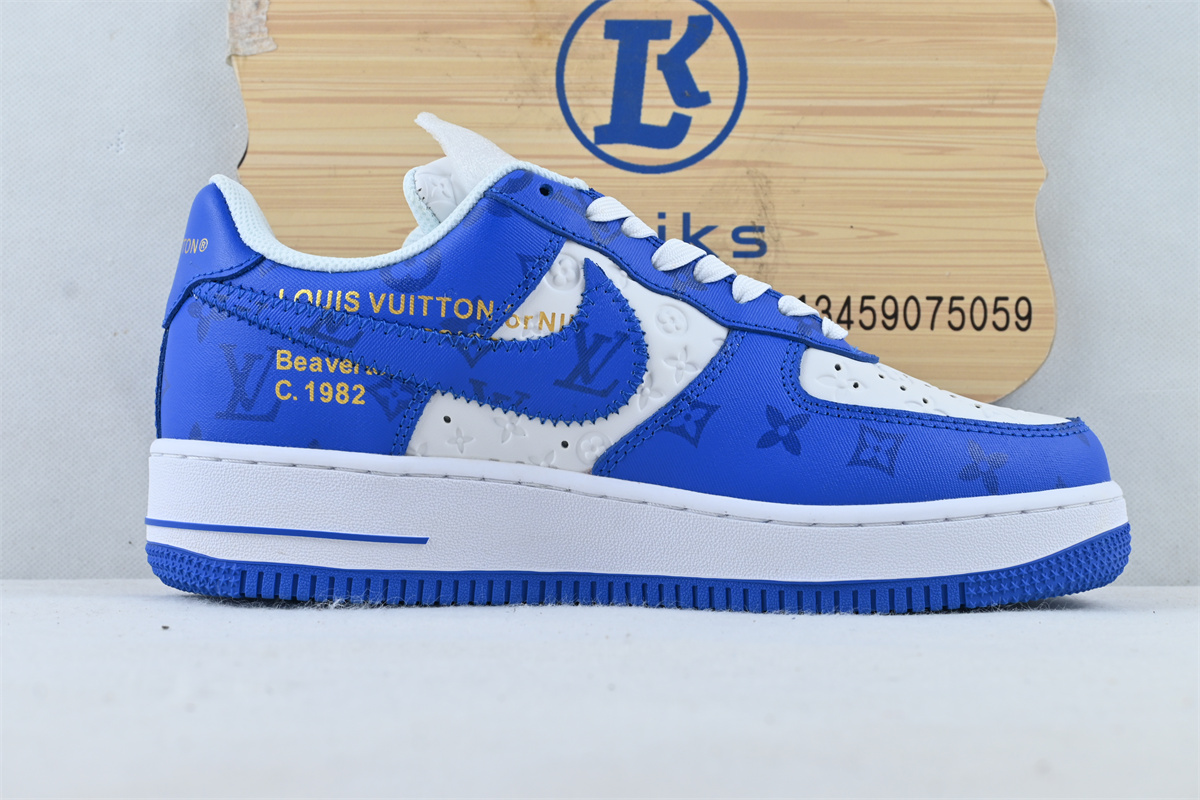 L0vis Vvtt0n Nike Air Force 1 Low By Virgil Abloh White Royal