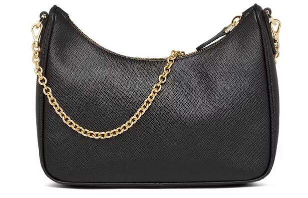 Pra*a Re-Edition 2005 Shoulder Bag Saffiano Black