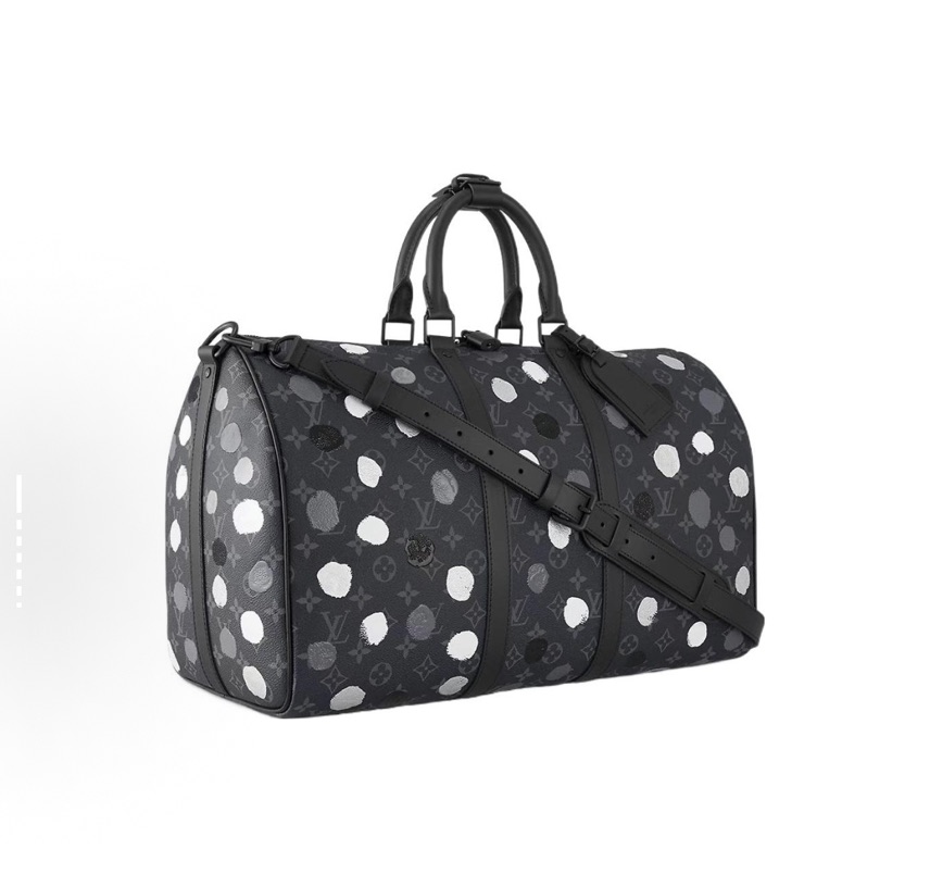 L0vis Vvtt0n x Yayoi Kusama Keepall 45 Monogram Eclipse Black/Silver